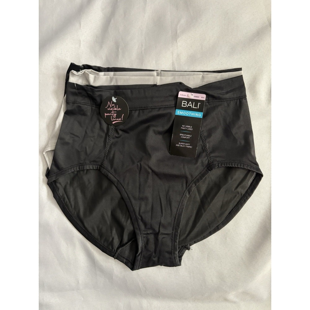 NEW Bali One Smooth U Ultra Light Hi-Cut Panty Nylon 3 Pair DFMEH3 Size Medium